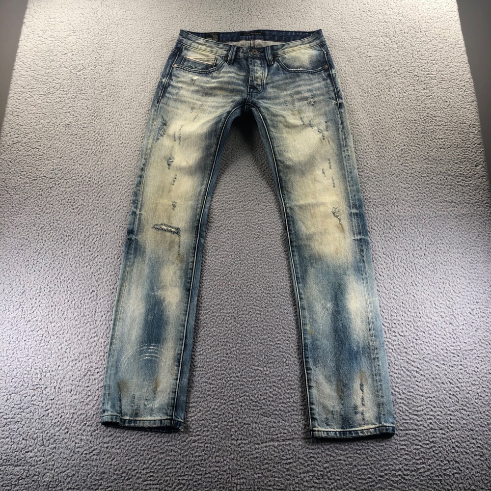 Cult Of Individuality Jeans 30x34 (Fits 32x32) Selvedge Slim Distressed Faded